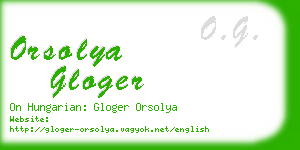 orsolya gloger business card